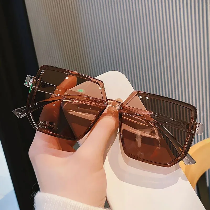 Big Frame Vintage Sunglasses Women Men Brand Square Sun Glasses Retro Eye Glasses Goggle for Male Female Polygon Eyewear - view 2