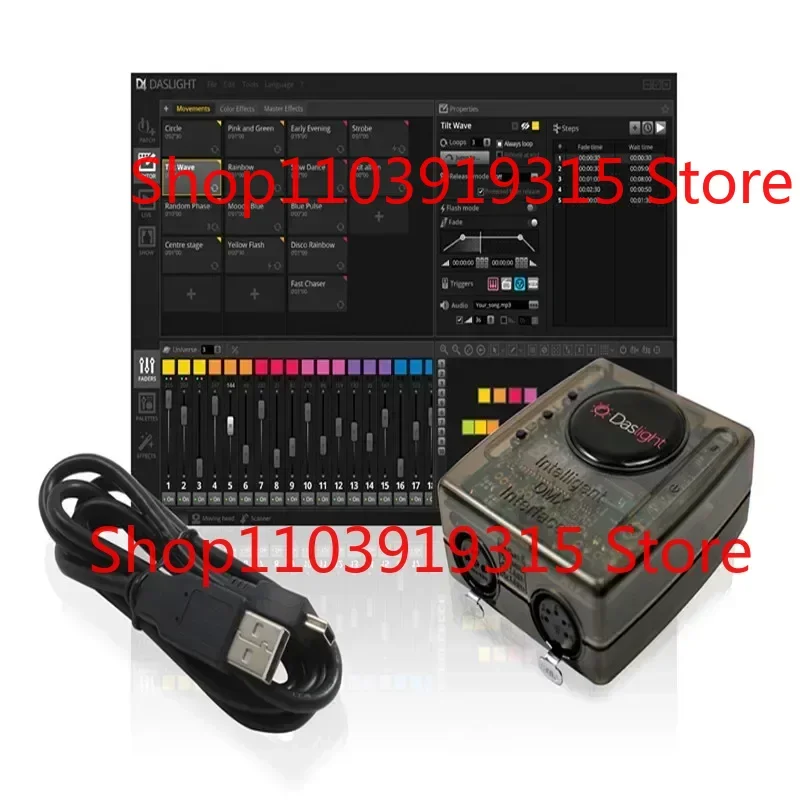 

Daslight DVC4 GZM Программное обеспечение для управления сценическим освещением 1536 CH DMX512 Управление DJ Disco Light светодиодные фонари Контроллер Dmx DMX INTERFACE