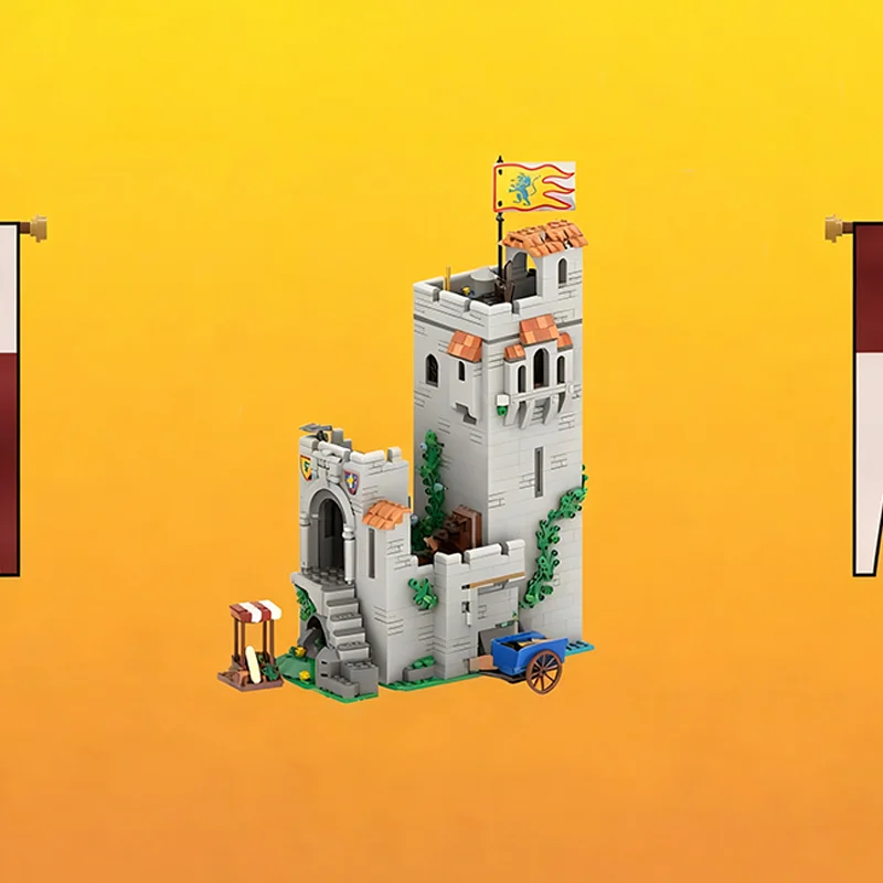 1652pcs MOC Lion Knights' Configurable Castle - Part 1 Model Building Blocks Christmas Gift Collection Art Creative Display