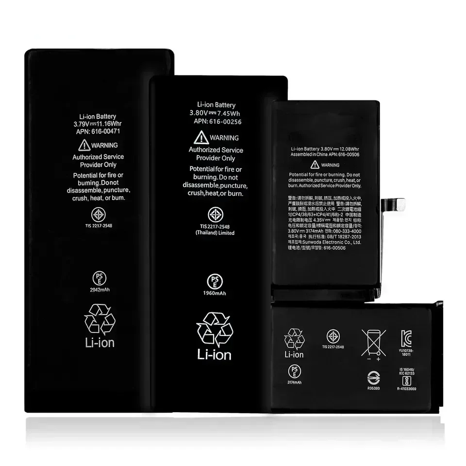 Original Phone Battery for IPhone 5S 5 6S 6 7 8 Plus X SE SE2 XR XS 11 12 13 Mini 14Pro Max Replacement Bateria