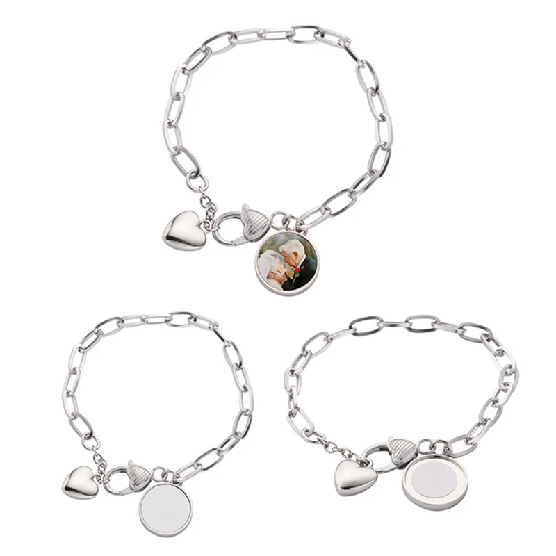 5 шт., пустой браслет для сублимации, металлический браслет для передачи тепла, пустая доска, брелоки для ключей для DIY, сублимация