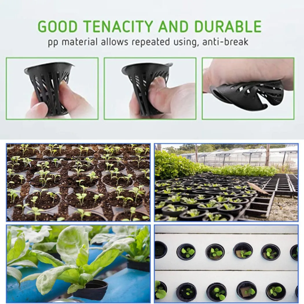 25 Pieces Pot Net Cups for Garden Plant Containers Made with Plastic Material Suitable for Cloning and Aeroponic