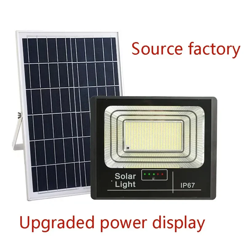 Hot Selling Upgraded LED Solar Light Screen Power Display Home Outdoor Garden Light Floodlight Super Bright Waterproof Lighting