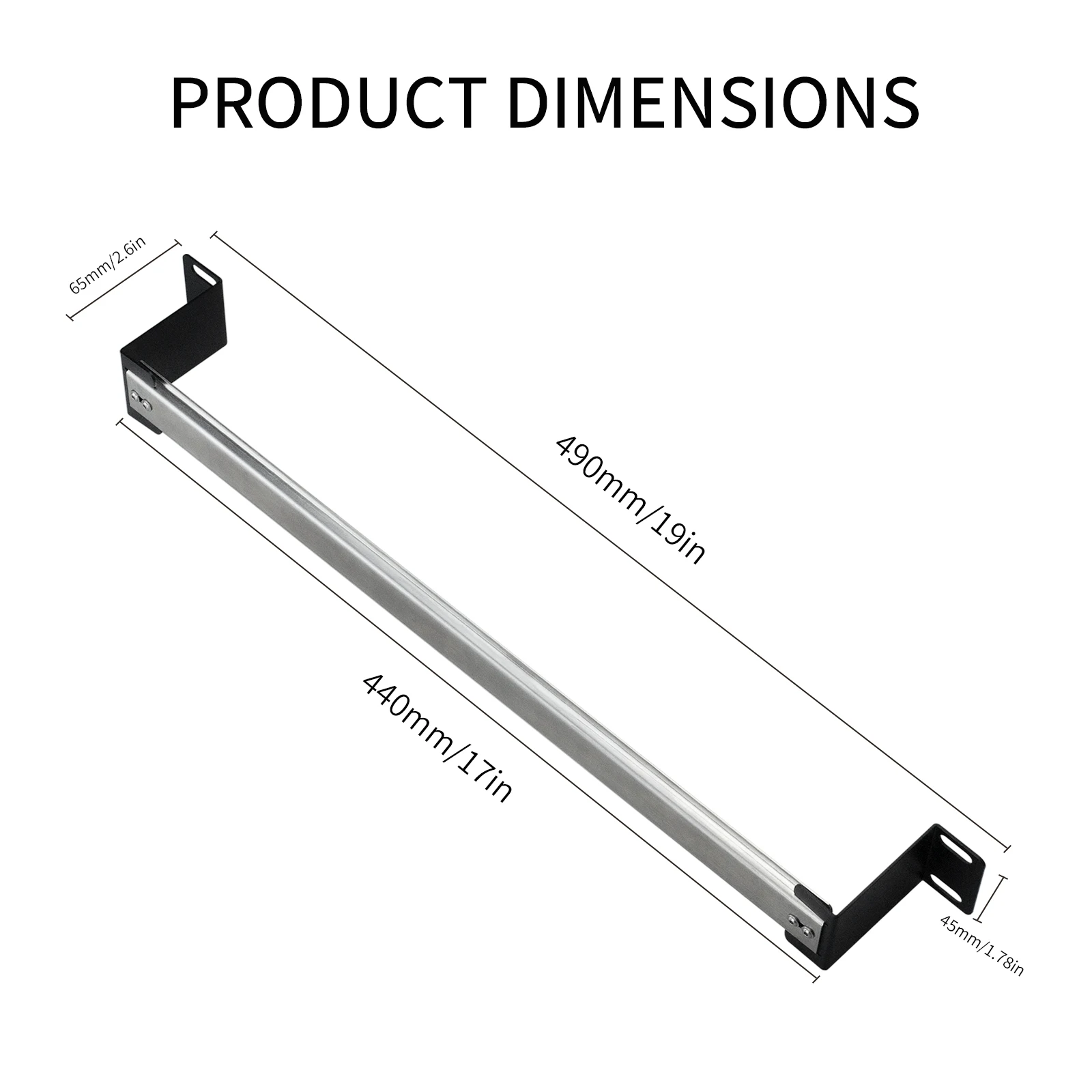 19 Inch non-adjustable rack mount Din rail chassis, cabinet bracket for 35 mm Din rail mounted equipment Aluminum chassis