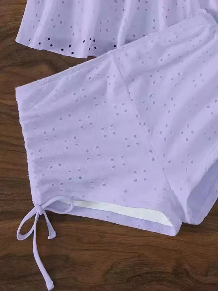 2026 traje de baño para mujer, conjunto de Tankini Push Up de dos piezas, ropa de playa Sexy de verano, traje de baño blanco de cintura alta, traje de baño femenino