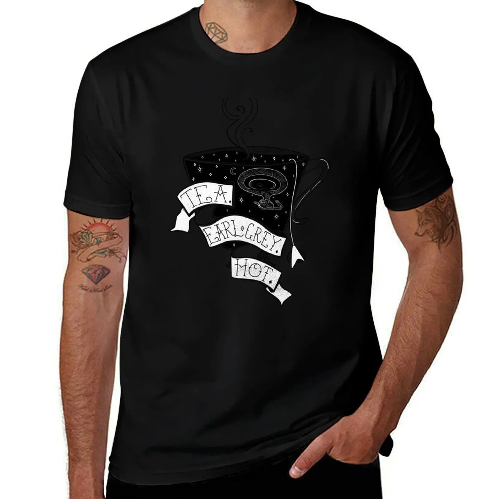 Star Trek Next Generation Artsy Earl Grey Tea Cup T-Shirt Sportliches, lässiges, schnell trocknendes T-Shirt