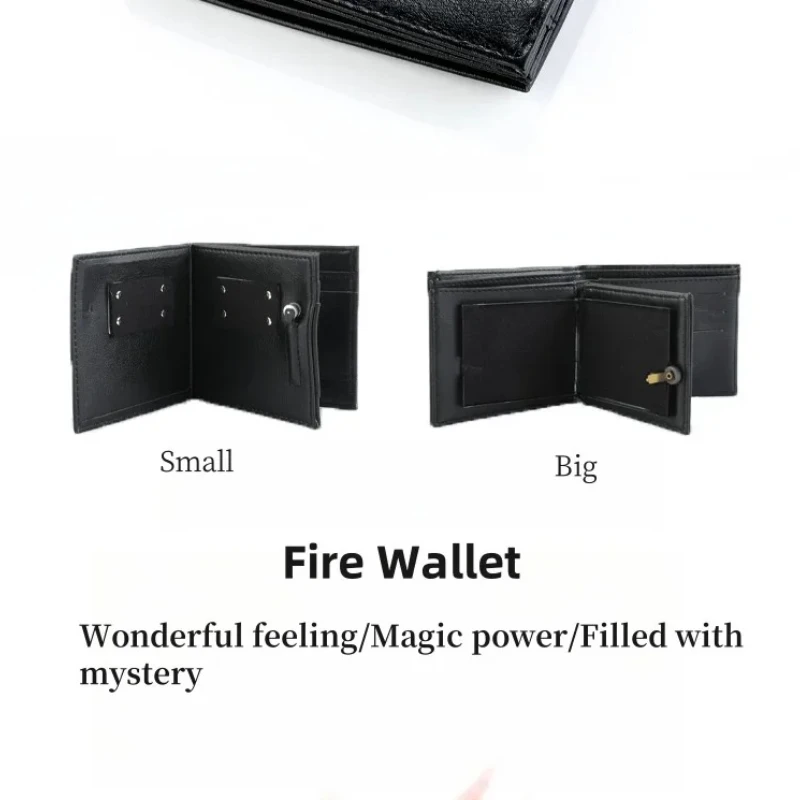 Personalized Flame Wallet Kerosene Lighter Leather Material Suitable for Men's Gifts At Family Gatherings and Magic Shows Cool