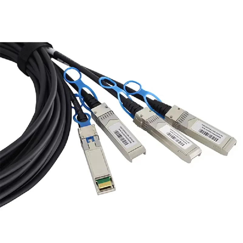 Cabo DAC 100G 1/3/5/7m QSFP28 a 4*25G SFP28 Cabo de cobre de fixação direta compatível com switch Cisco Mellanox Mikrotik Arista