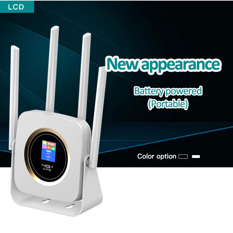 KuWFi 4G Router bezprzewodowy 300mbps Router wi-fi LTE 3G/4G karta SIM Hotspot WiFi Modem Router wbudowanej baterii 3000mAh