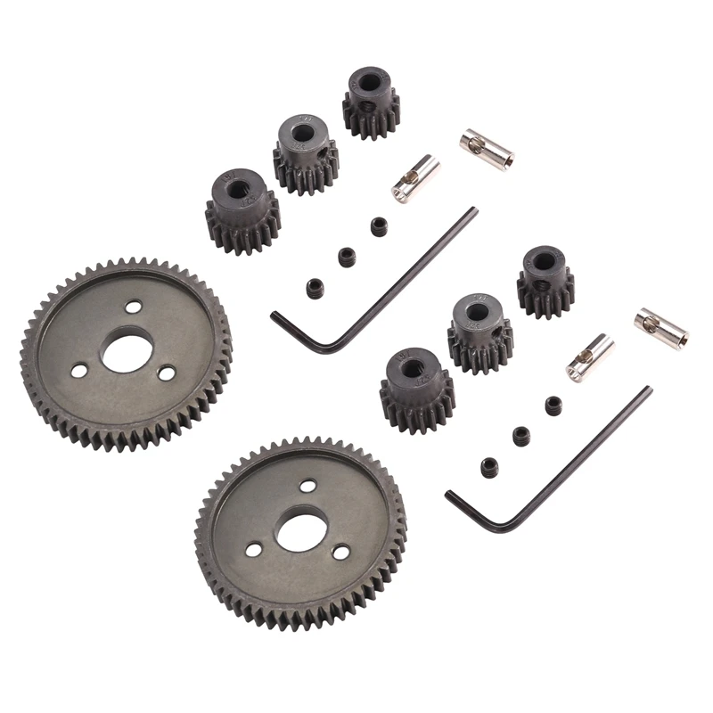 32P 5Mm 15T Pinion And M0.8 11Mm 54T Big Gear Hardened Steel Motor Gear For Slash E-REVO Summit 1/10 RC Car