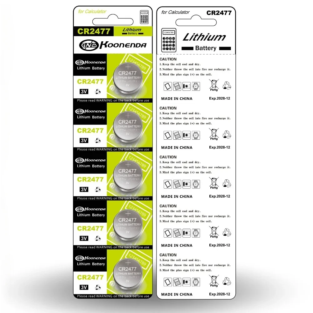 10 sztuk CR2477 3V 1000mAh przycisk bateria litowa do pilota samochodowego płyta główna zegarek DL2477 ECR2477 KCR2477 przycisk ogniwo pastylkowe