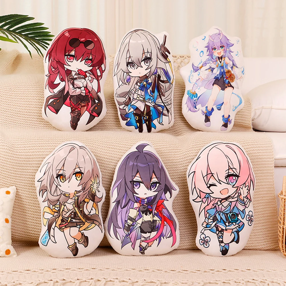 

Game Honkai Star Rail Pillow Cosplay Danheng Bailu March 7th Jingyuan Figure Cartoon Cute Plush Toy Throw Pillows Cushion Gifts