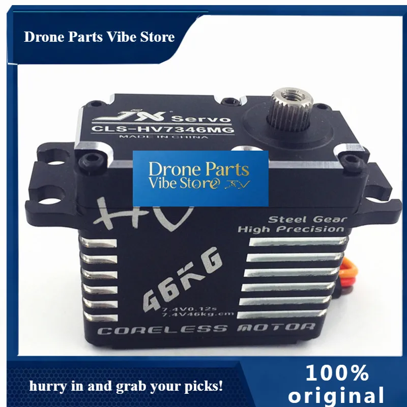 

Drone PartsJX Servo CLS-HV7346MG 46KG Full CNC Aluminium Shell HV Steel Gear High Torque Coreless Servo For Helicopter