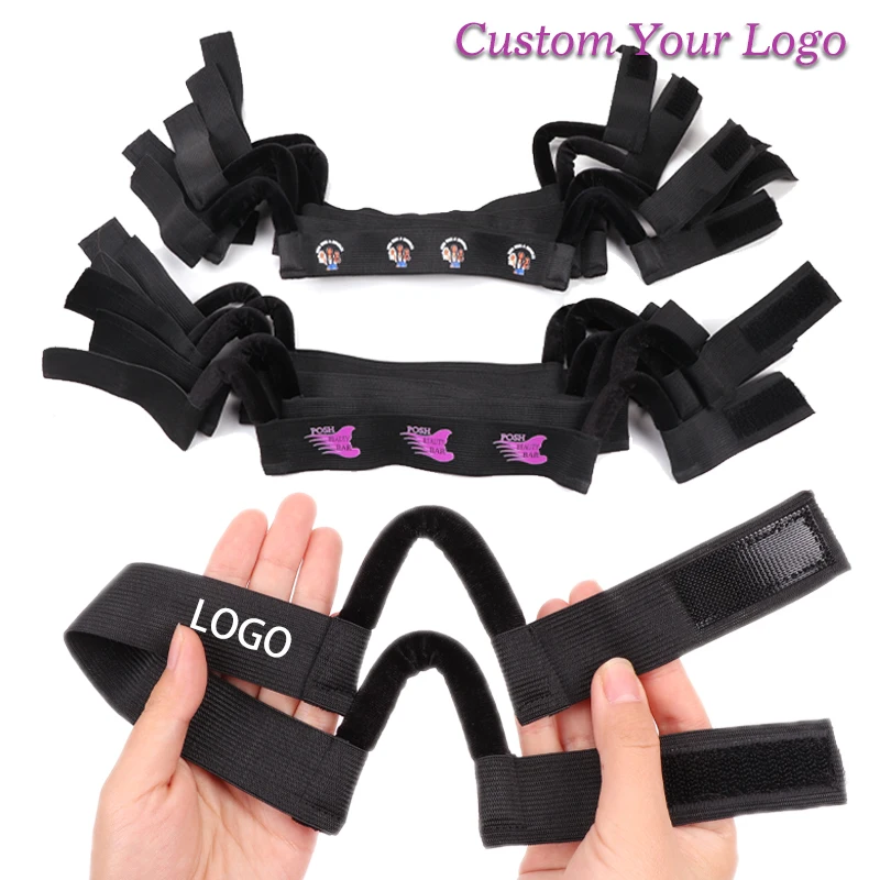 Nunify Custom Logo Lace Bands With Ear Hanger Elastic Band For Wigs 10/20Pcs Wig Bands To Melt Lace 3Cm/3.5Cm Wig Accessories