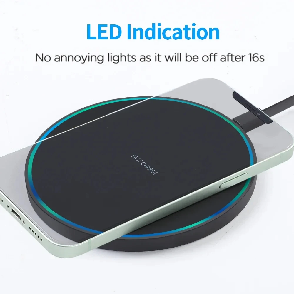 50W Wireless Charger Pad for iPhone 15 14 13 12 11 Pro Max Samsung Galaxy S22 S21 S20 S10 S9 Huawei Wireless Charging Station