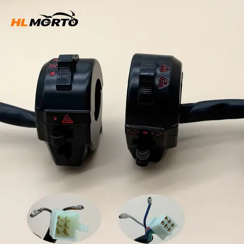 오토바이 핸들 바 좌우 제어 스위치, 혼다 XL XR 250 400 600 ZJ용, 경적 방향 지시등, 헤드라이트 전기 시동, 22mm