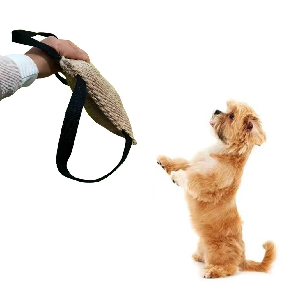 Dog Training Hemp Bite Stick Diao Bites Picks Molars Dog Bite Stick Bite Pillow Durable Twill Jute Pet Supplies Interactive Toys