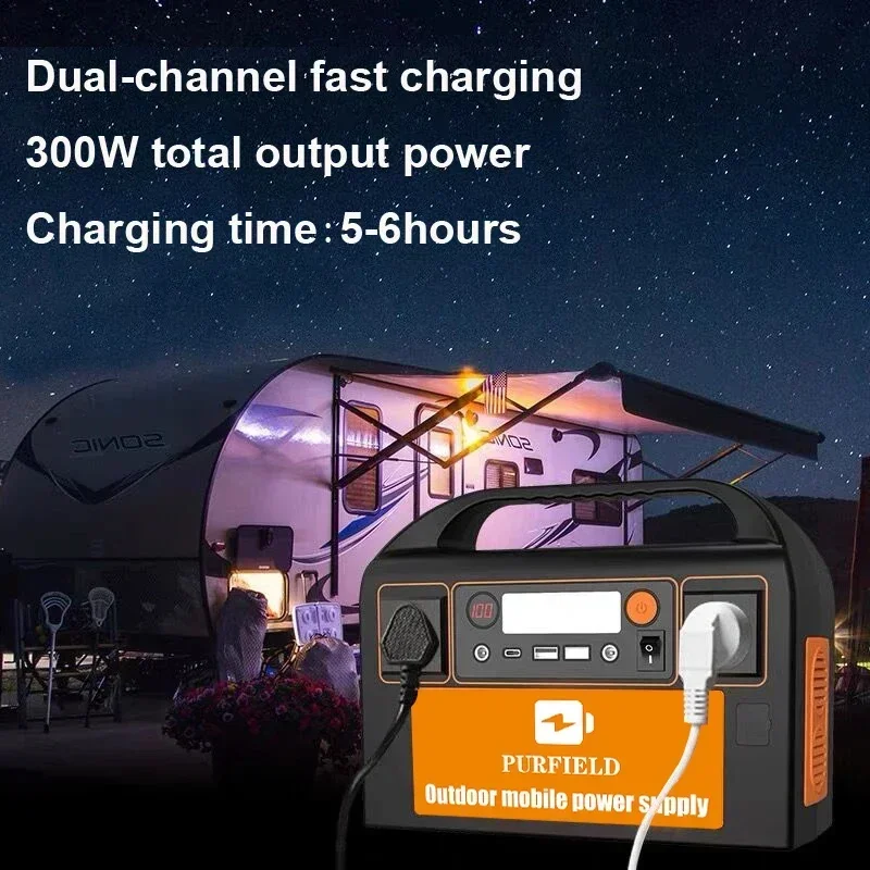 300W 90000mAh Emergency Power Supply 110V/220V AC Portable Power Station for home car refrigerator