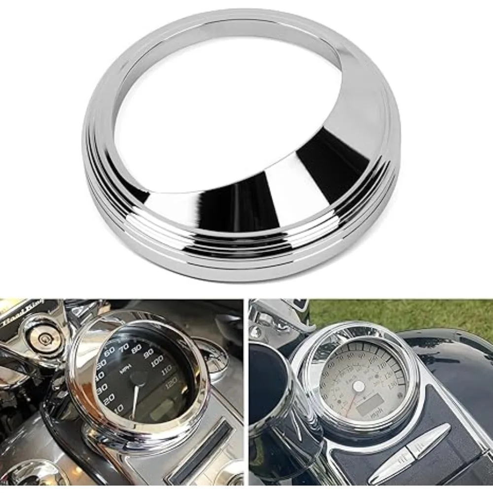 

Motorcycle Speedometer Gauge Bezel Cover Trim Ring Visor for Road King Electra Glide Dyna Softail Touring with 5 " Speedometer