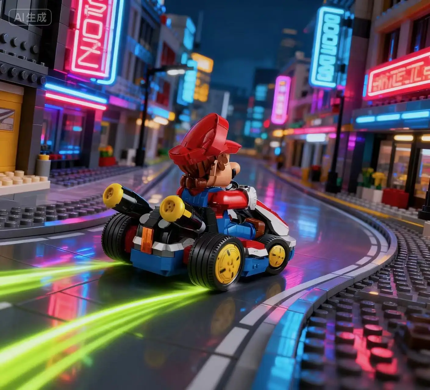 Miniso 2025 Nieuwe 1972 stks Racing Bouwstenen DIY Educatief Creatief Speelgoed Standaard Verjaardag Kerst Halloween Cadeaus Voor Kinderen