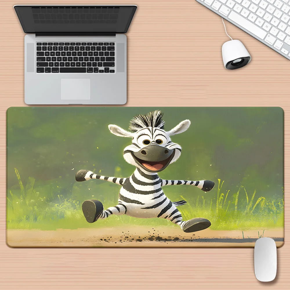 

Коврик для мыши Jumping Cartoon Zebra XXL, нескользящий резиновый коврик для игрового стола, для офиса