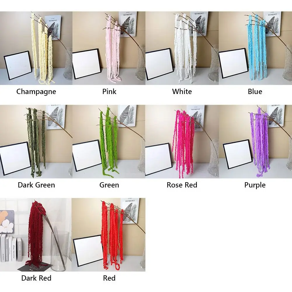 متعدد الألوان أمارانثوس نبات صناعي معلق غزل زخرفة معلقة شرابة طويلة زهرة صور الدعائم الملحقات #2