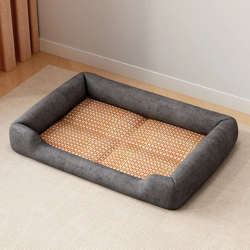 Party Grey Big Dog Bed Indestructible Cooling Designer Blanket Dog Supplies Indoors Modern Cama Para Pet Cachorro Pet Supplies
