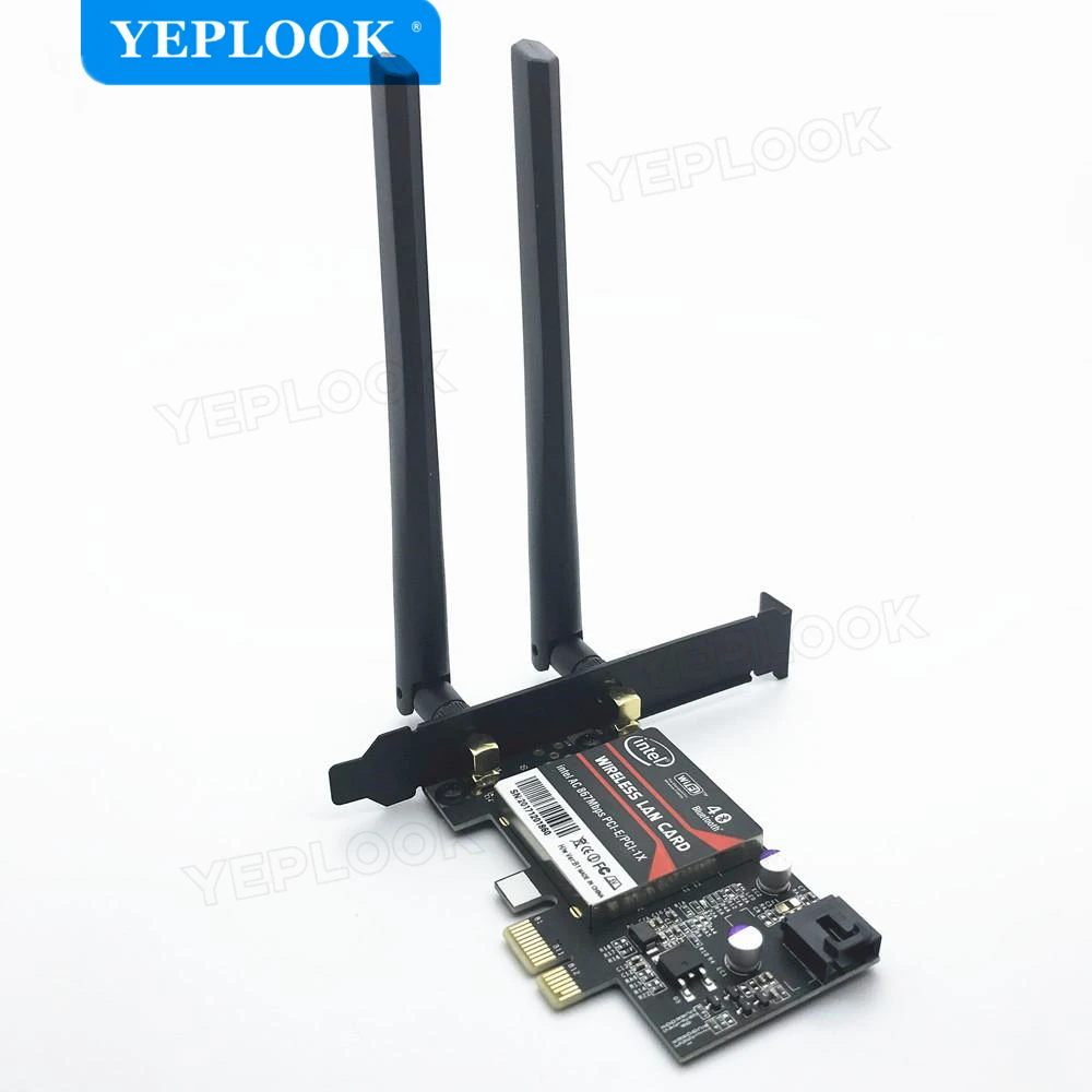 Adaptador de escritorio PCI-E 1X con tarjeta wifi AC8260, banda Dual de 867Mbps, 2,4G/5G, Wlan, Wi-Fi inalámbrico + Bluetooth 4,2, red 802.11ac