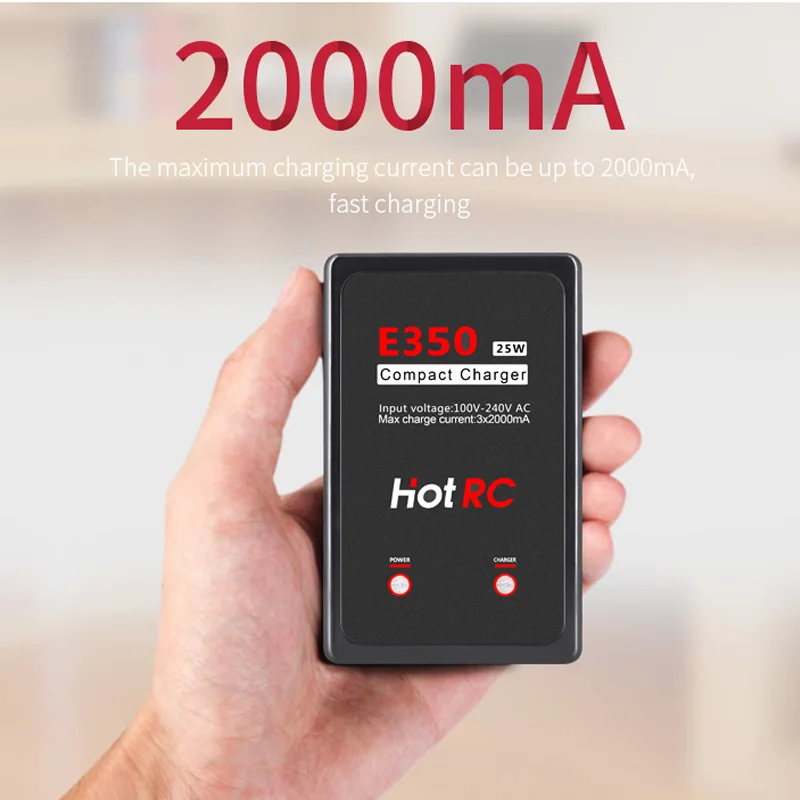 HotRC IMAX B3 10 W/20 W Lipo Batterij 7.4 V/11.1 V Balanslader 110 V-240 V Compact Opladen EU US Plug Power Kabel Waarschuwing