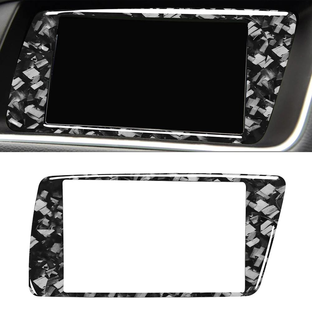 7Inch Navigation Screen Panel Cover Trim GPS Frame Sticker RHD For Audi Q5 2009-2018 SQ5 13-2017 ABS Epoxy Coat Soft Forged