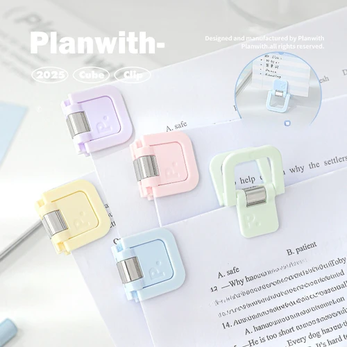 Imagen 1 del producto Mini Clip multifuncional para archivos de Color gelatina, organizador de notas, adorable accesorio de escritorio para papeles, hojas de examen, papelería bonita