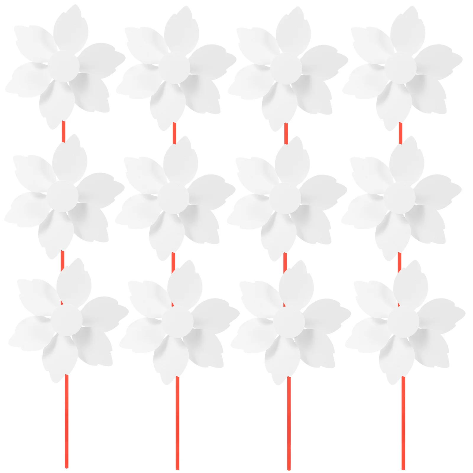 

12Pcs DIY Unpainted Blank Pinwheels Paper Pinwheels for Kids Drawing Painting Crafts Parent Child Interactive Fun Home Decor