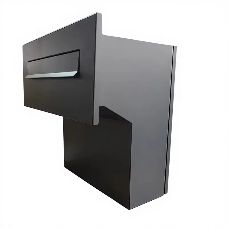 Waterproof Steel Recessed Mailbox Lockable Modern Wall Mounted Outdoor Garden Post Box Secure Metal Letter Box For Home