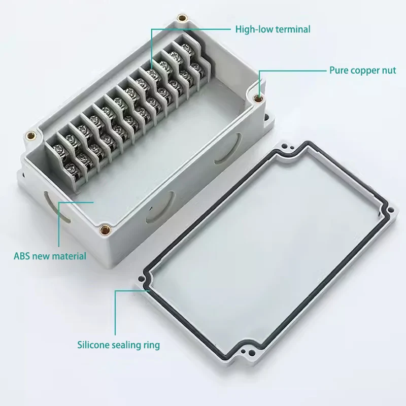 Custodia di distribuzione in plastica per esterni personalizzata scatola di giunzione terminale impermeabile scatola di derivazione per cavi elettrici per Monitor domestico