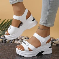 New Women Platform Wedge Sandals Summer Fashion Comfortable Shoes Women Light Casual Velcro Beach Shoes Zapatos De Mujer - Image 2