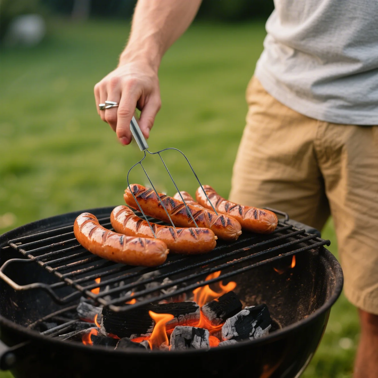 

IK 2PCS Stainless Steel 4 Prong Meat Forks Set, Turkey Fork for Thanksgiving Roast Carving Fork for Grilling Shredding Pork