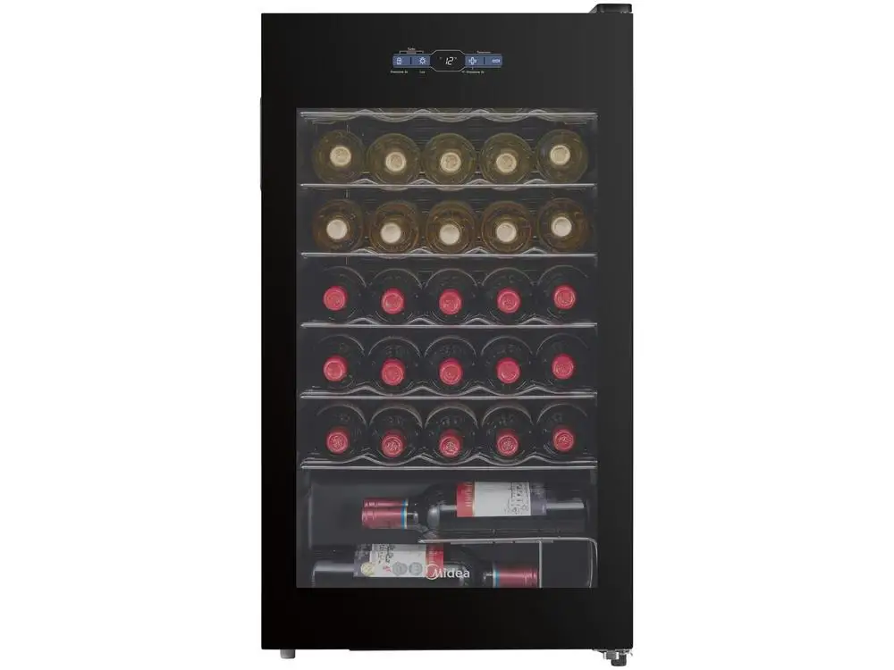 Midea Cave 34 Botellas Negras con LED MDRW150FGGGL3 - Bivolt