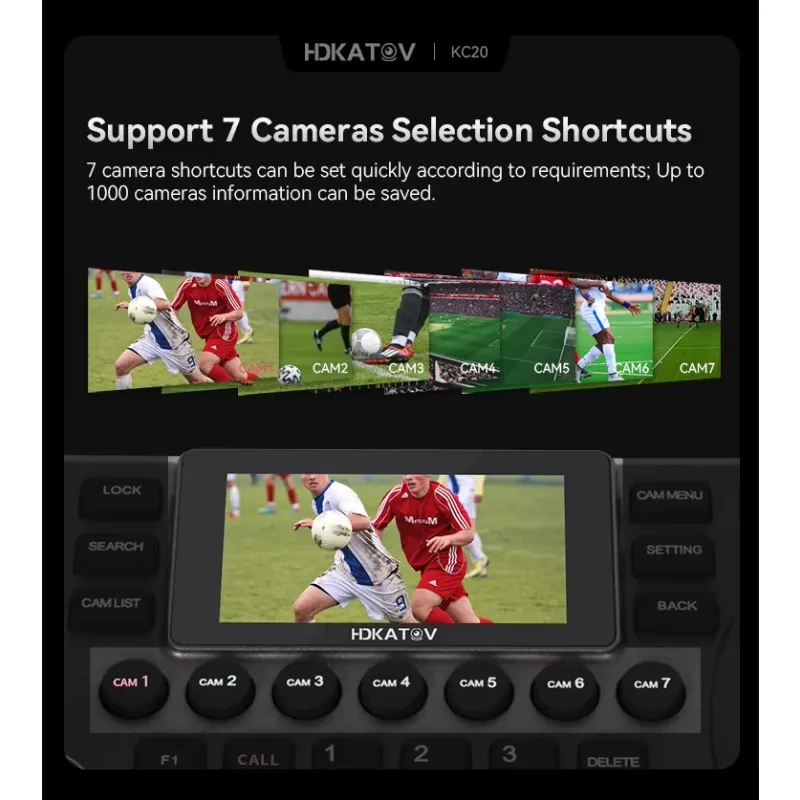 Fast Delivery KATOV PTZ Camera Controller 4D Joystick Compatible For Conference Live IP HDMI USB PTZ Camera Controller Keyboard