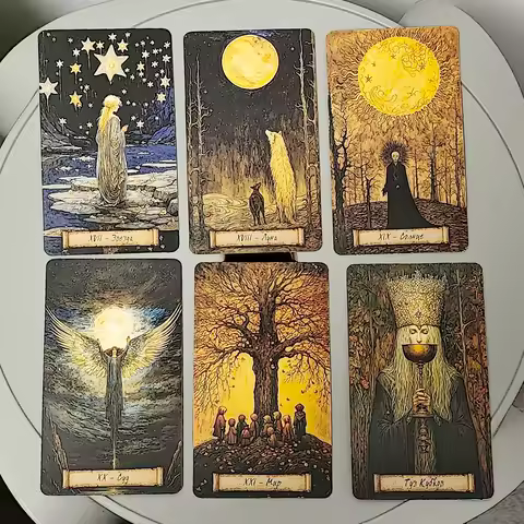 Shadow Fates Tarot Deck 78 Pcs Dark Cards Steeped In Folklore, Myth, and The Wisdom of Shadow - Russian Language 10.3*6cm