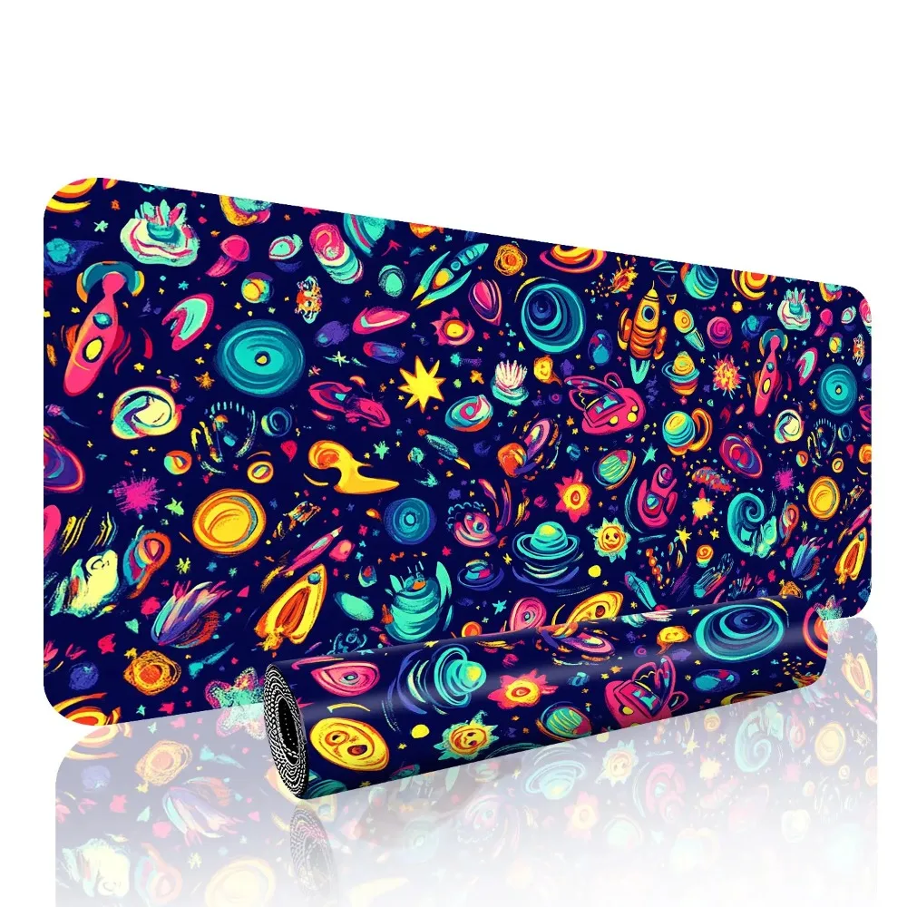With elements of space-themed Christmas cartoons pc accessories desk organizers and trays alfombrillas para escritorio