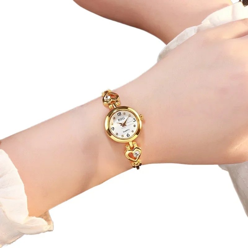 Women Heart Bracelet Watch Rose Gold Quartz Watch Wristwatch Women Dress Casual Bracelet Watches Gift Accessories Watch Only