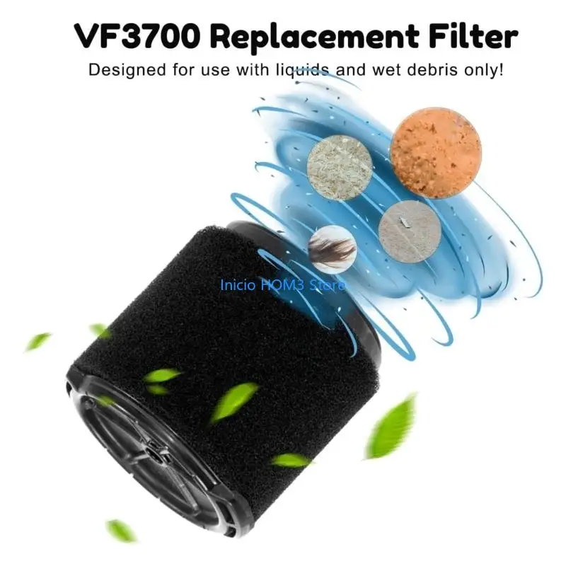 A5YD 2Pcs Household HEPA Filter Set Replacement for VF3700 WS0301VA WS0400DE WS14045 Handheld Vacuum Cleaning Strong Suction