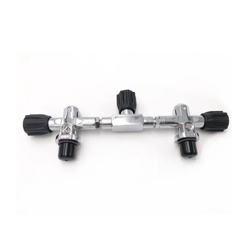 

Diving Manifold 232bar DIN / YOKE Dual Twin Gas Cylinder Valve