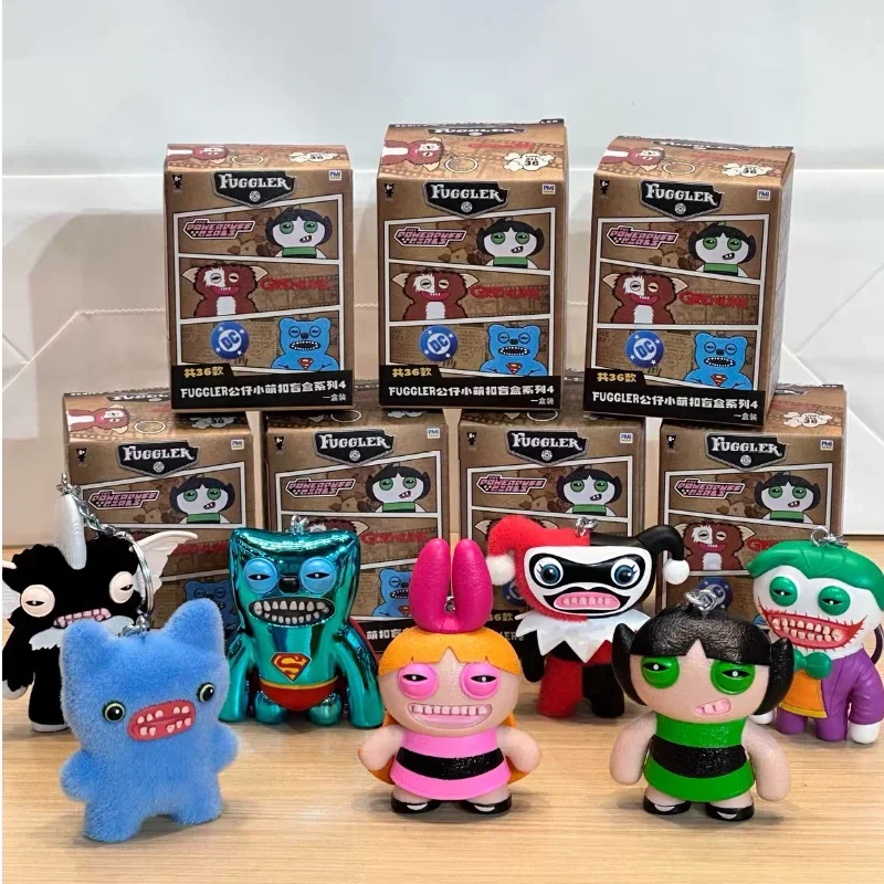 Original Fuggler Random Keychain Blind Box Figures, Funny Ugly-Cute Monster Doll Keychains, Collectible Models, Bag Charms