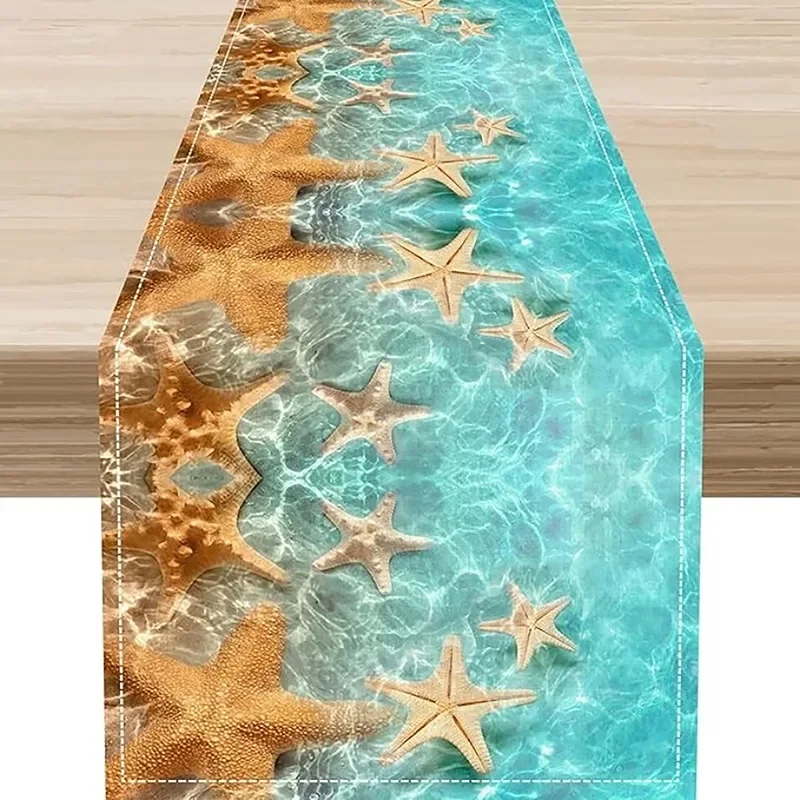 Linen Table Runner Orange Purple Polka Dot Pumpkins Berries Maple Leaves on Off White Fall Tablecloth Autumn Table