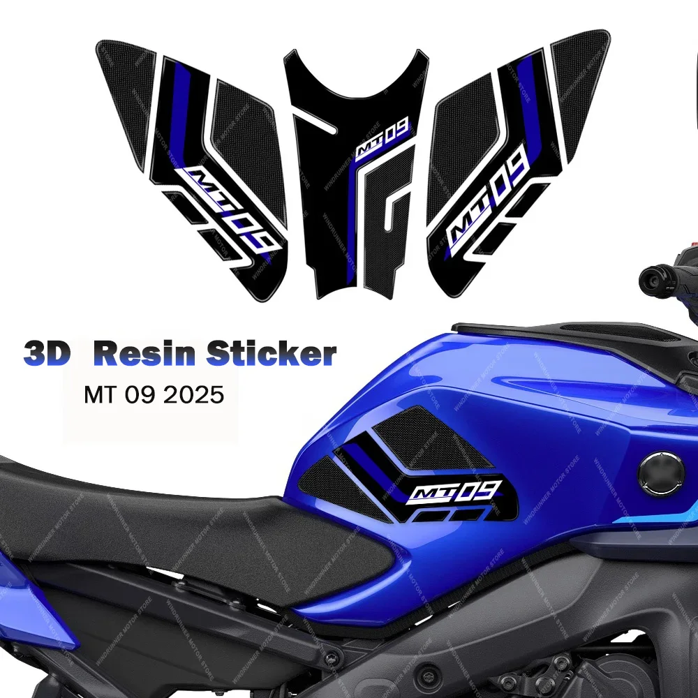 

​For Motorcycle 3D Adhesive Epoxy Resin, Side Tank Pad, Anti Scratch Decal, Anti Slip Tankpad, MT 09, MT09 SP, 2024 2025