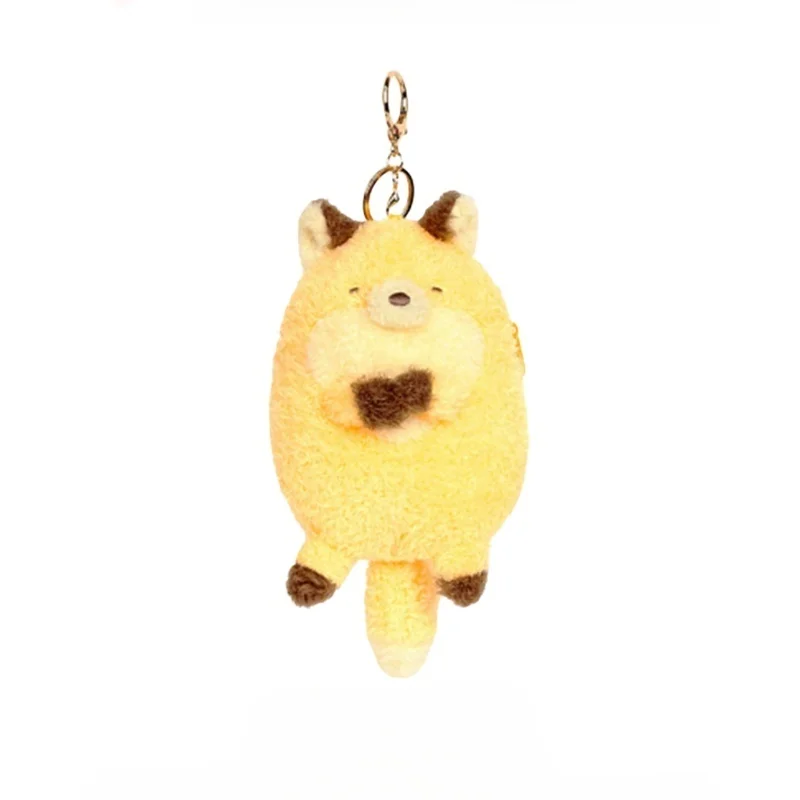 Porte-monnaie Animal de dessin animé mignon, jouets en peluche, Mini loutre renard, pendentifs en peluche, Kawaii, porte-clés, sacs, décor, cadeau amusant pour enfants