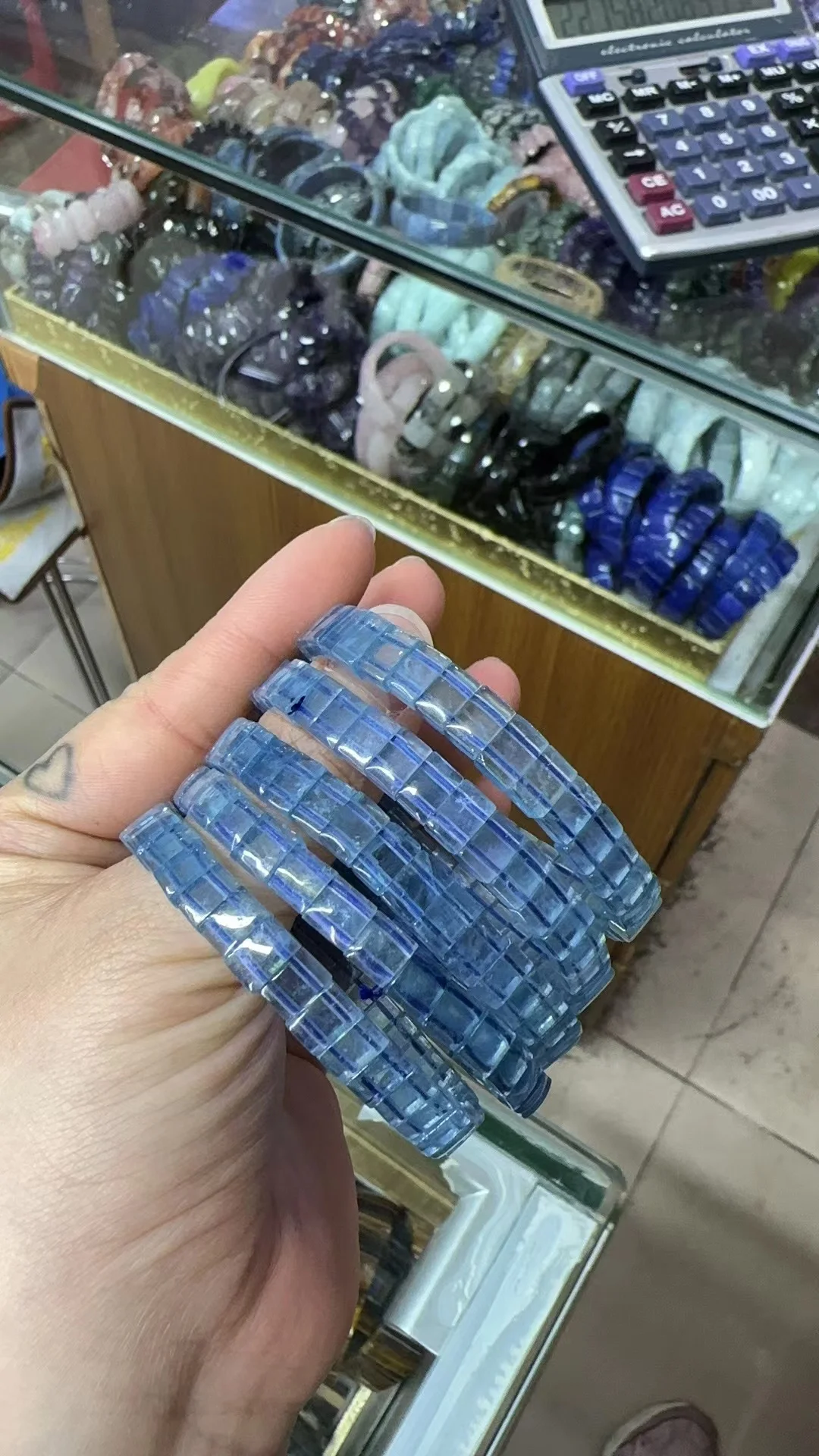 

AAAAAAA Grade Natural Aquamarine Stone Bracelet Energy Bangle Woman Gift Fashion Accessories Elegant Trendy Blue Crystal