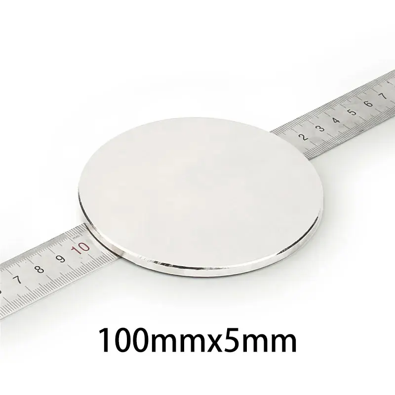 1PC 100x5 mm Bulk Round Super Strong Powerful Magnets N35 Big Disc Search Magnet 100x5mm Rare Earth Neodymium Magnet Disc 100*5