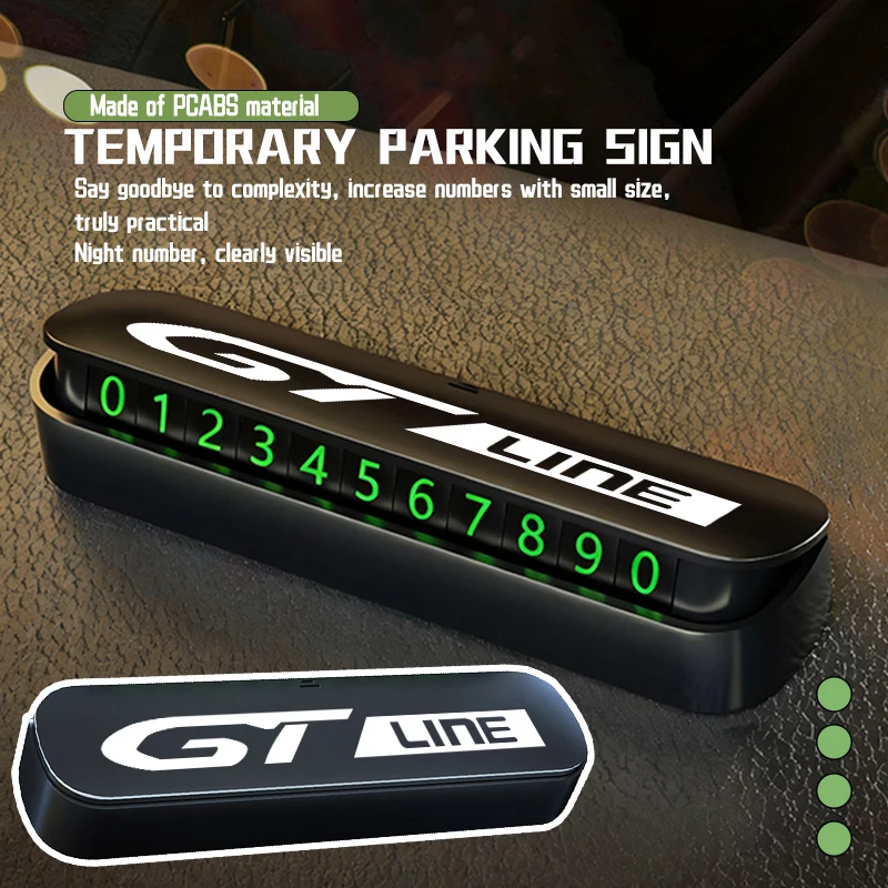 

Car Styling Temporary Parking Card Plate Telephone Number Card Auto Accessories For Peugeot GTLine 206 208 207 3008 308 2008 107
